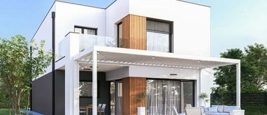 pergola w projekt domu Aria WRD3233