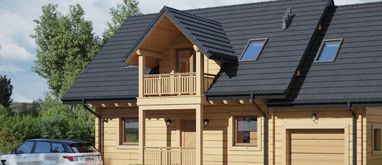 ganek projekt domu Zawoja dw 63 KRP2405