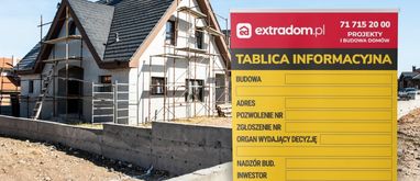 Tablica informacyjna budowy
