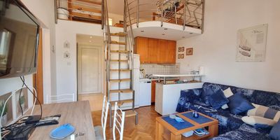 Apartman s manželskou postelí s 1 ložnicí s výhledem na moře na poschodí (s možností přistýlky) - Apartment Vlahinja Baška, foto 1