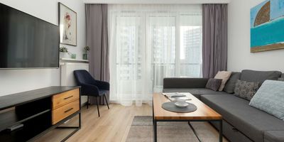 Apartman pro 4 os. se 2 ložnicemi - Obrońców Wybrzeża 3D | Jasny Apartament | Parking Gdańsk, foto 1