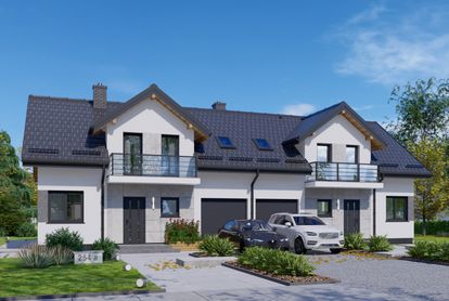 Projekt Domu Eco 12 Dwulokalowy 222,96 M² - Koszt Budowy - EXTRADOM