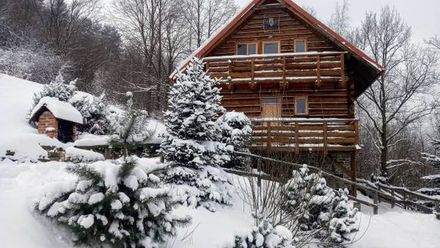 Domek Drewniany Z Kominkiem (1)