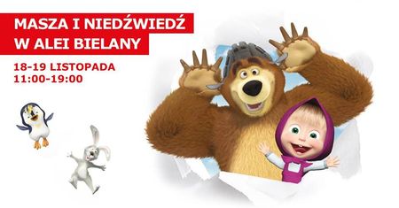 Masza i Niedźwiedź w Alei Bielany