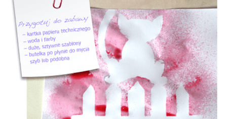 Spryskiwany obraz – zabawa plastyczna pobudzająca wyobraźnię