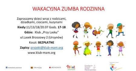 Wakacyjna Zumba Rodzinna - bezpłatne zajęcia