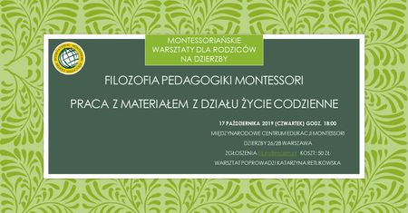 Montessoriańskie Warsztaty dla Rodziców