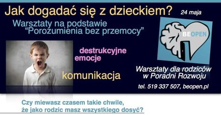 Jak dogadać się z dzieckiem? Warsztaty dla rodziców