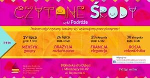 Czytane Środy - podróże po świecie, spotkania dla dzieci