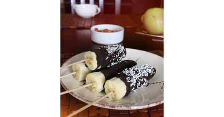 Lody z bananów i czekolady