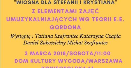 Wiosna dla Stefanii i Krystiana - charytatywny MeloKoncert