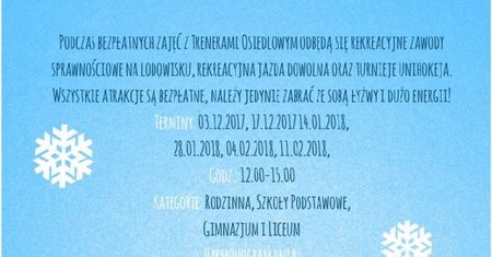 Zima na Pergoli - rodzinne atrakcje
