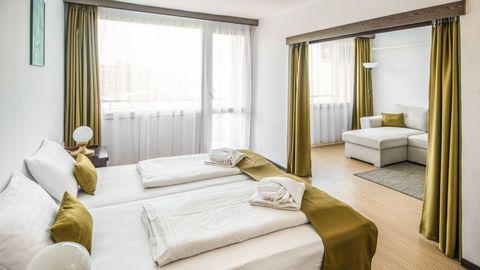 Apartament 3-osobowy z klimatyzacją z widokiem na jezioro z 2 pomieszczeniami sypialnianymi