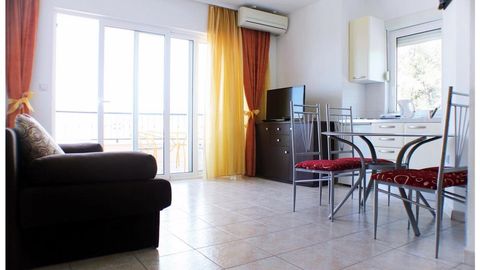 Apartament 4-osobowy z klimatyzacją z widokiem na morze z 1 pomieszczeniem sypialnianym A-11347-a