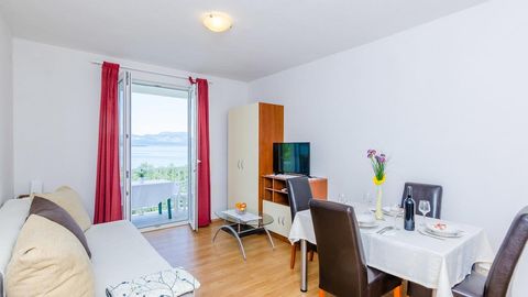 Apartament 4-osobowy z klimatyzacją z widokiem na morze z 1 pomieszczeniem sypialnianym A-4529-b