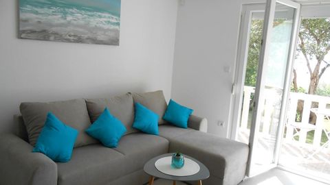 Apartament 4-osobowy z klimatyzacją z widokiem na morze z 2 pomieszczeniami sypialnianymi A-13859-a