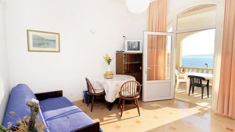 Apartament 3-osobowy z klimatyzacją z widokiem na morze z 1 pomieszczeniem sypialnianym A-6006-a