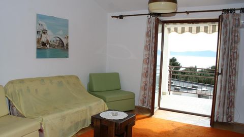 Apartament 6-osobowy z klimatyzacją z widokiem na morze z 2 pomieszczeniami sypialnianymi A-2615-d