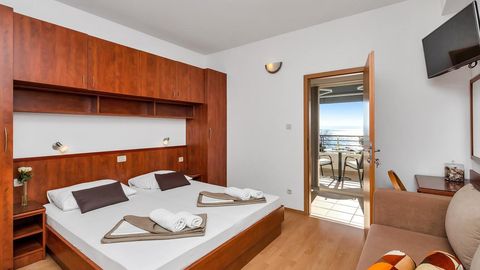 Apartament 2-osobowy z klimatyzacją z widokiem na morze z 1 pomieszczeniem sypialnianym AS-2578-a