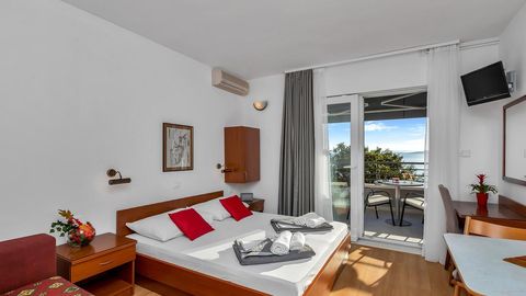 Apartament 2-osobowy z klimatyzacją z widokiem na morze z 1 pomieszczeniem sypialnianym AS-2578-c