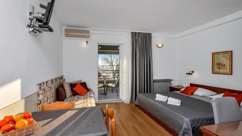 Apartament 2-osobowy z klimatyzacją z widokiem na morze z 1 pomieszczeniem sypialnianym AS-2578-e