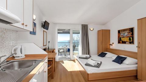 Apartament 2-osobowy z klimatyzacją z widokiem na morze z 1 pomieszczeniem sypialnianym AS-2578-g