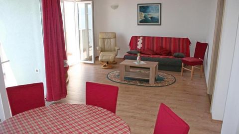 Apartament 4-osobowy z klimatyzacją z widokiem na morze z 2 pomieszczeniami sypialnianymi A-14993-b
