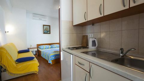 Apartament 2-osobowy z klimatyzacją z widokiem na morze z 1 pomieszczeniem sypialnianym AS-6697-b