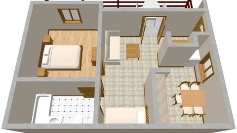 Apartament 4-osobowy Standard z widokiem na ogród z 2 pomieszczeniami sypialnianymi