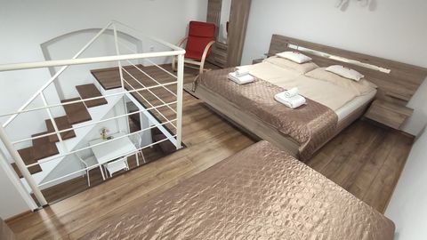 Apartament 5-osobowy z klimatyzacją z prysznicem z 2 pomieszczeniami sypialnianymi