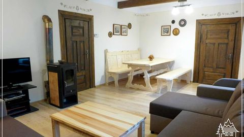 Domek drewniany 9-osobowy cały dom Przyjazny podróżom rodzinnym