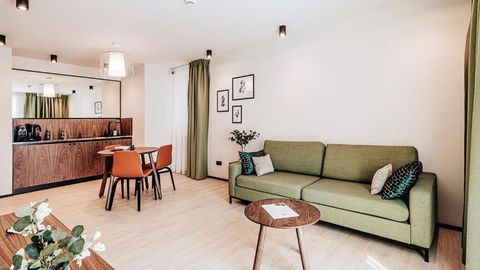 Apartament 4-osobowy Komfort Przyjazny podróżom rodzinnym z 2 pomieszczeniami sypialnianymi