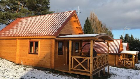 Domek drewniany 10-osobowy cały dom z tarasem