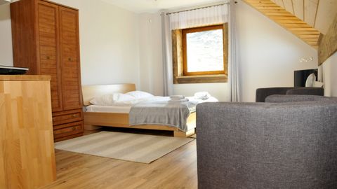 Apartament 3-osobowy Deluxe z widokiem na góry z 1 pomieszczeniem sypialnianym (możliwa dostawka)