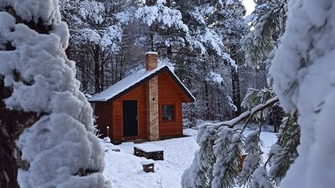 Domek drewniany 4-osobowy cały dom z widokiem na las