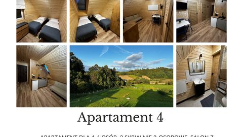 Apartament 6-osobowy z aneksem kuchennym z widokiem na las z 3 pomieszczeniami sypialnianymi