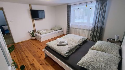 Apartament 6-osobowy Przyjazny podróżom rodzinnym z dostępem do ogrodu z 2 pomieszczeniami sypialnianymi