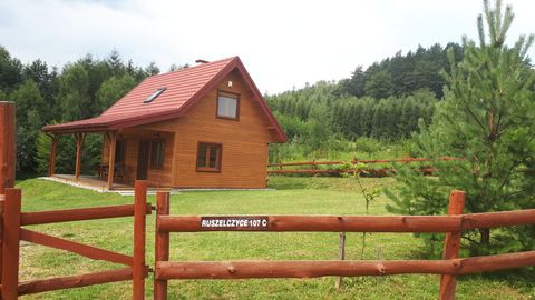 Domek drewniany 6-osobowy cały dom z widokiem na las