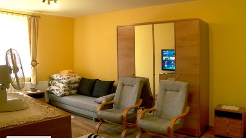 Apartament 6-osobowy Przyjazny podróżom rodzinnym z własną kuchnią z 2 pomieszczeniami sypialnianymi (możliwa dostawka)