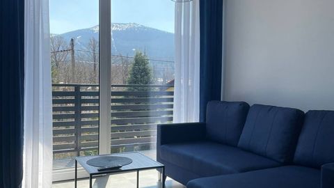 Apartament 4-osobowy z klimatyzacją z widokiem na góry z 2 pomieszczeniami sypialnianymi