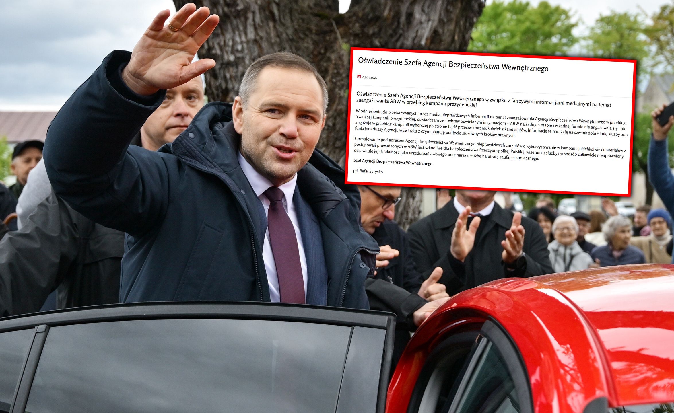 Sztab Nawrockiego oskarża służby. Szef ABW reaguje