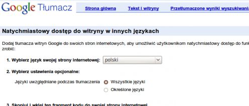 Dodaj Widget Tlumacza Google Do Wlasnej Strony Gadzetomania Pl