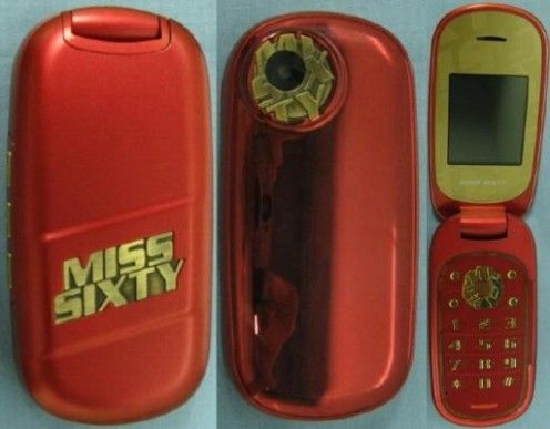 Miss Sixty Alcatel TCT - Téléphone à Clapet Blanc/Or - Pour Pièces (Défectueux)