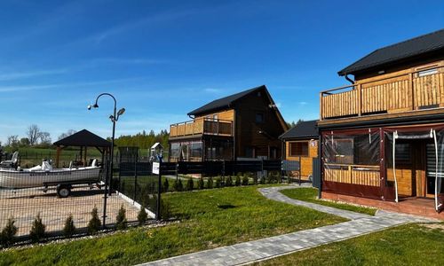 Domki WESTERN HOUSE Giżycko Fuleda Sauna Jacuzzi Kominek