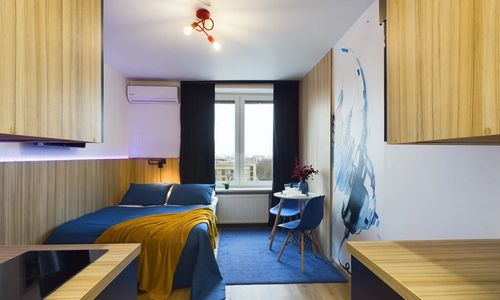 Żelazna 16 Warszawa | Nowoczesne Studio | Klimatyzacja