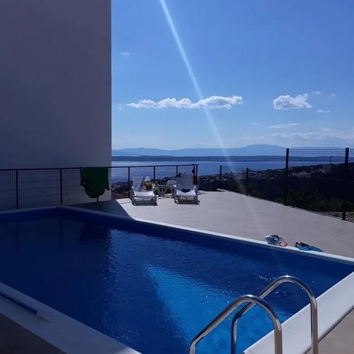 Apartmanok Tengeri Panoráma Medencével Crikvenica 