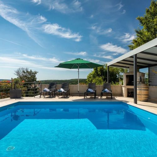 Villa Casa Katharina s bazenom i panoramskim pogledom Vizinada – Mekiši kod Vižinade, Chorwacja