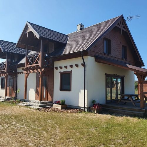 MILOCHÓWKA - dom drewniany bliźniak Wdzydze Tucholskie