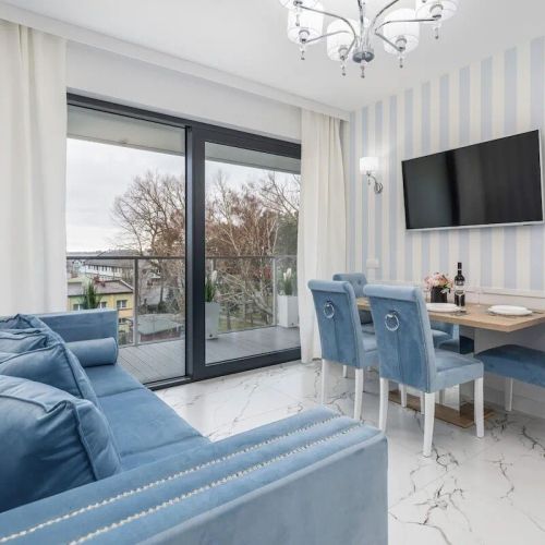 Stylowy Apartament z Klimatyzacją | 50 m do Plaży