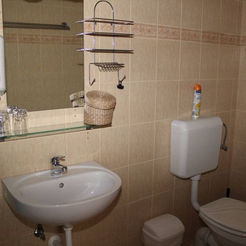 Apartament la parter cu bucătărie proprie cu 1 camera pentru 2 pers. (se poate solicita pat suplimentar)